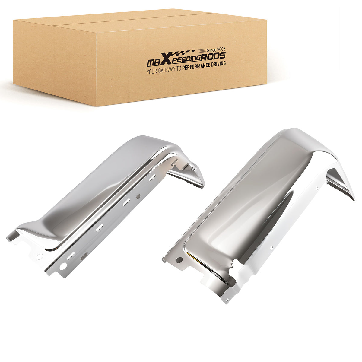 Bumper End Kit Chrome compatible For Ford F150 2009-2014 9L3Z17906A Left Right Steel