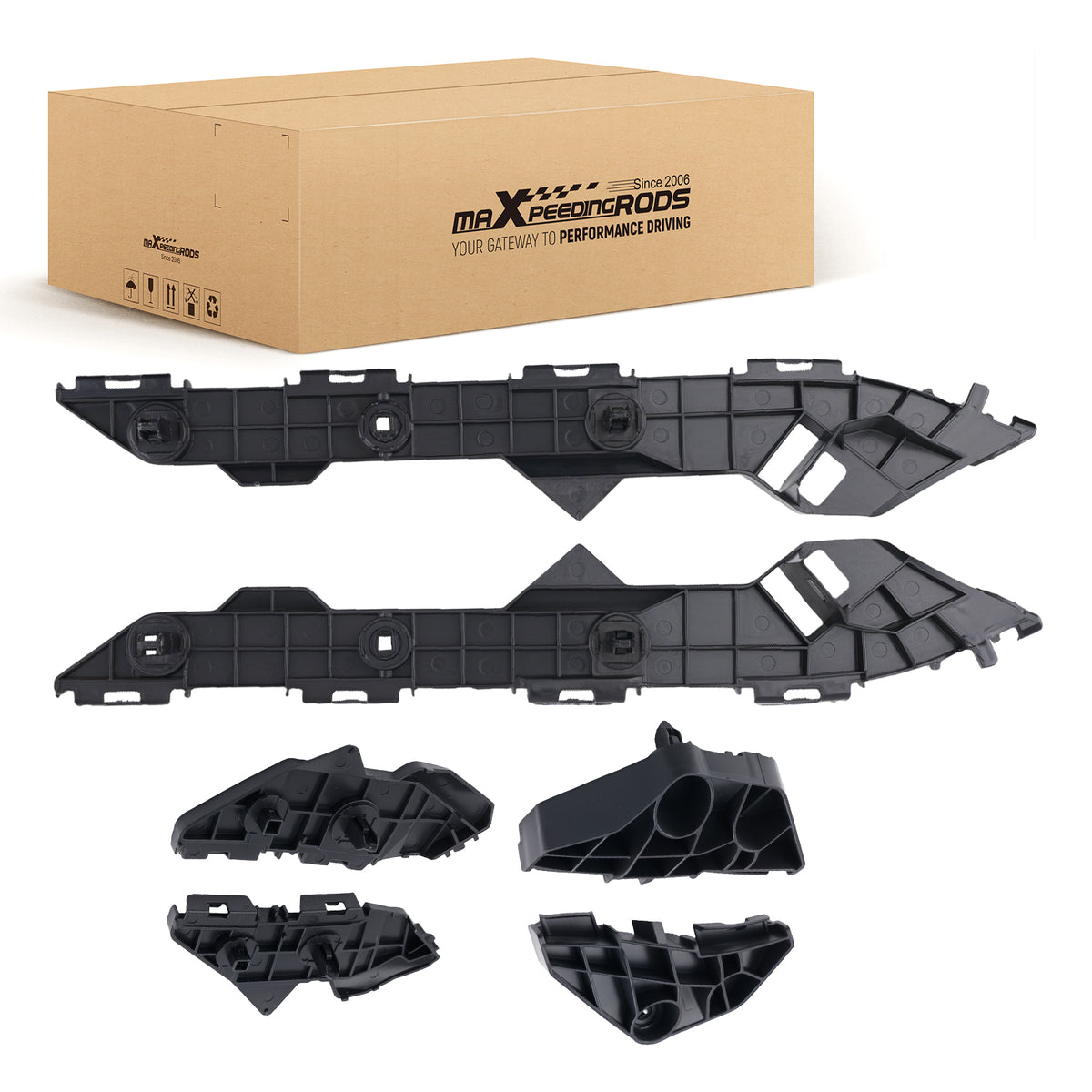 6X For 2009-2013 compatible For Toyota Corolla Left Right Rear Bumper Cover Retainer Brackets