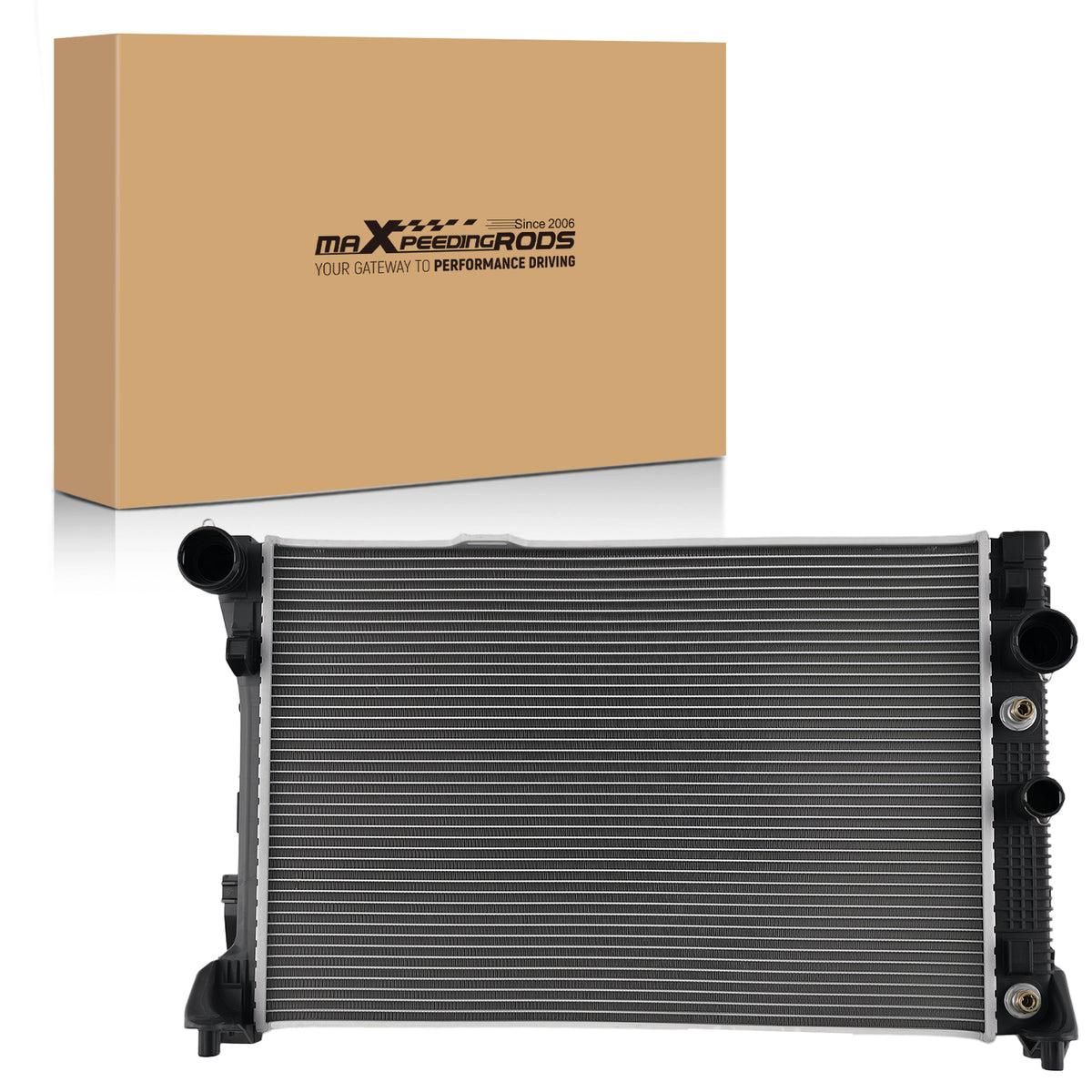 Aluminum Radiator For 08-12 compatible For Mercedes-Benz C250/C350/SLK250/GLK350 2045000403