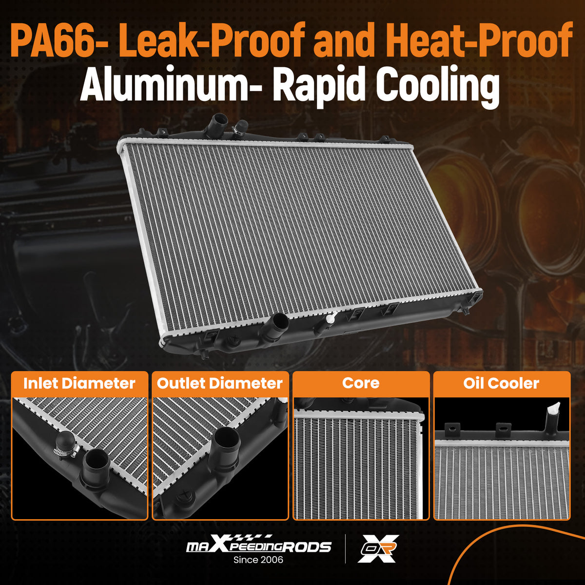 Aluminum Radiator compatible For Acura ILX 2016-20222.4L CU13537 DPI13537 19010R4HA02