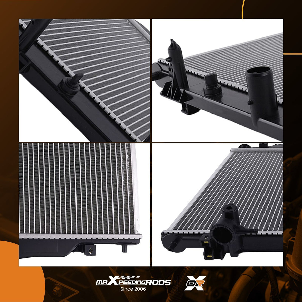 Aluminum Build Radiator compatible For Mazda 3 2.0L 2.5L 14-18 13404 Downflow Type