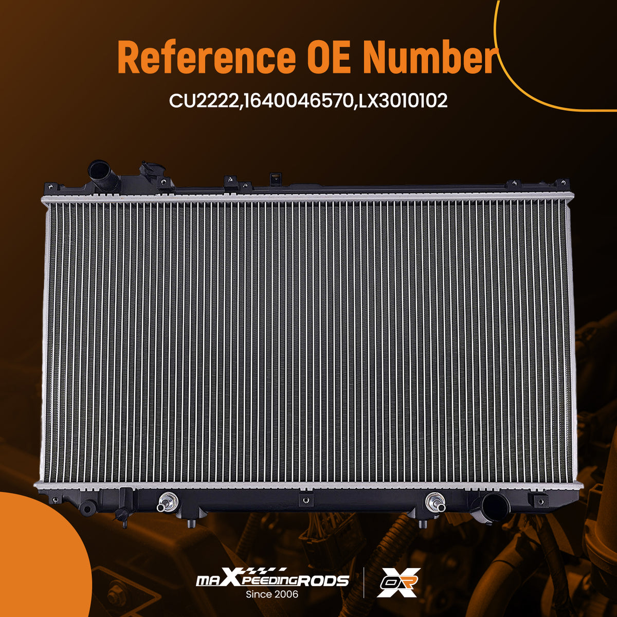 Aluminum Core Radiator compatible For Lexus GS300 GS400 1998-2005 1640046570 Single Row
