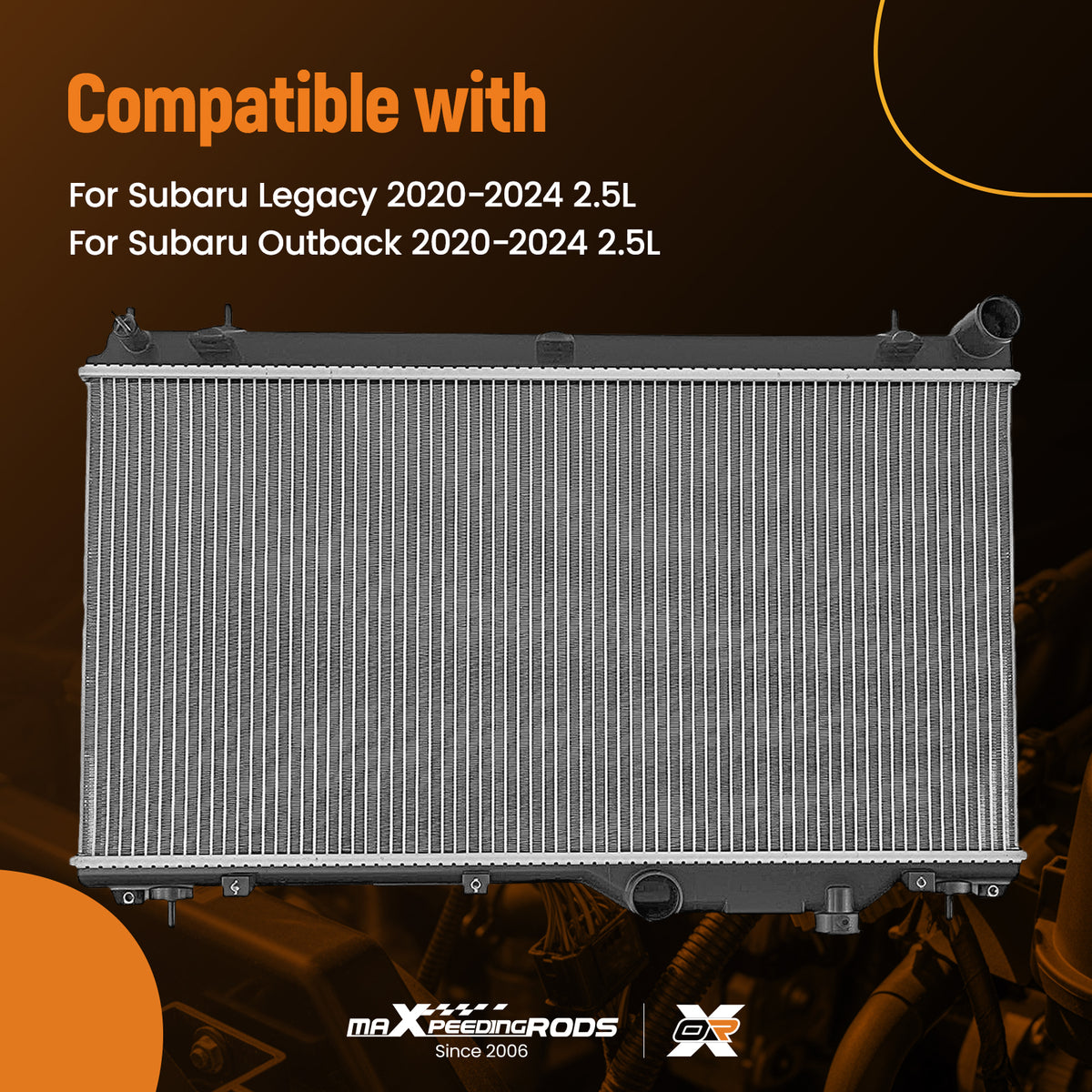 Aluminum Cooling Radiator compatible For Subaru Legacy 2.5L 20-24 CU13870 Downflow