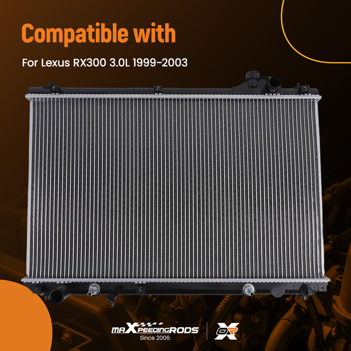 Advanced Design Radiator compatible For Lexus RX300 3.0L 1999-2003 2542 Trans Cooler