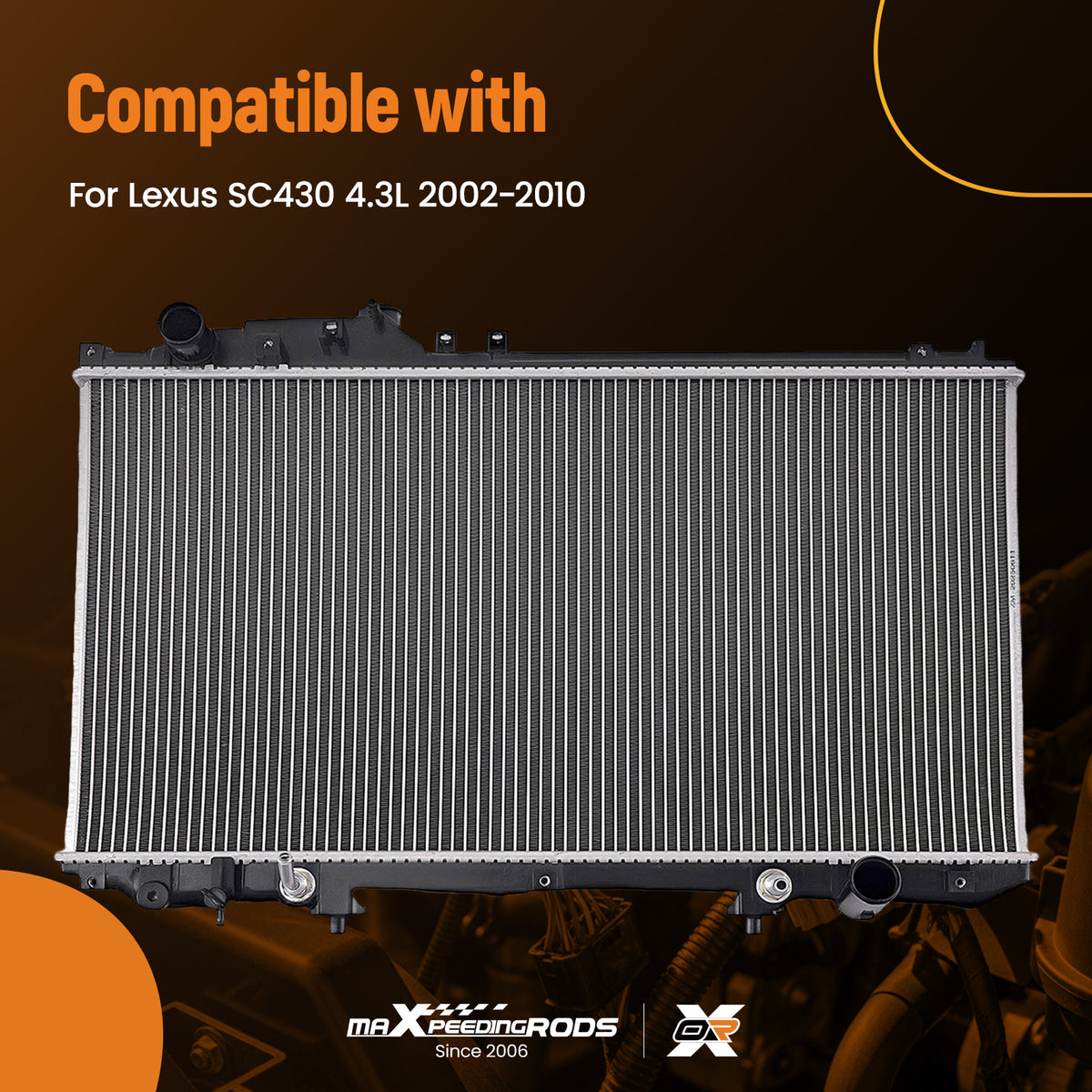 Aluminum Radiator compatible For Lexus SC430 4.3L 2002-2010 CU2575 DPI2575 Direct Replace