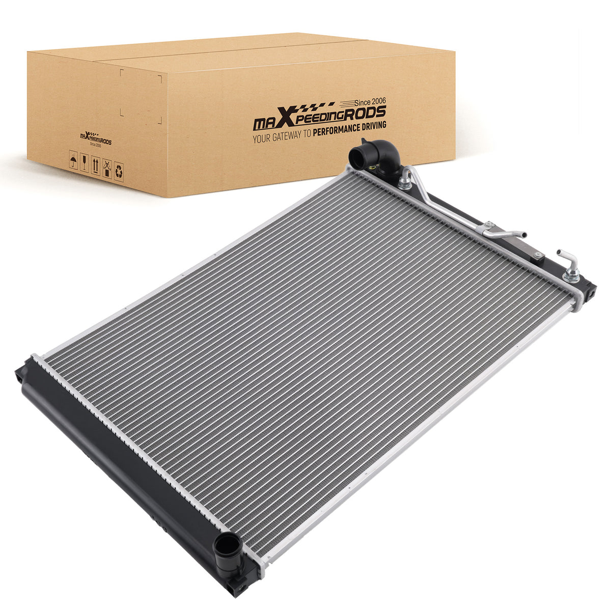 Engine Coolant Radiator compatible For Toyota Sienna 3.3L 2004-2006 CU2681 160410A390
