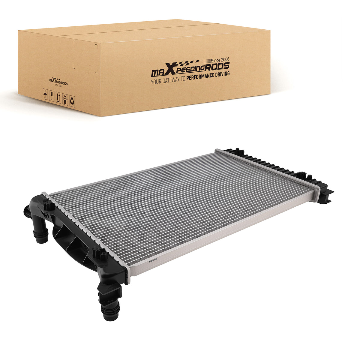 Aluminum Coolant Radiator compatible For Audi A4 2003-2008 8E0121251B CU2556 AT
