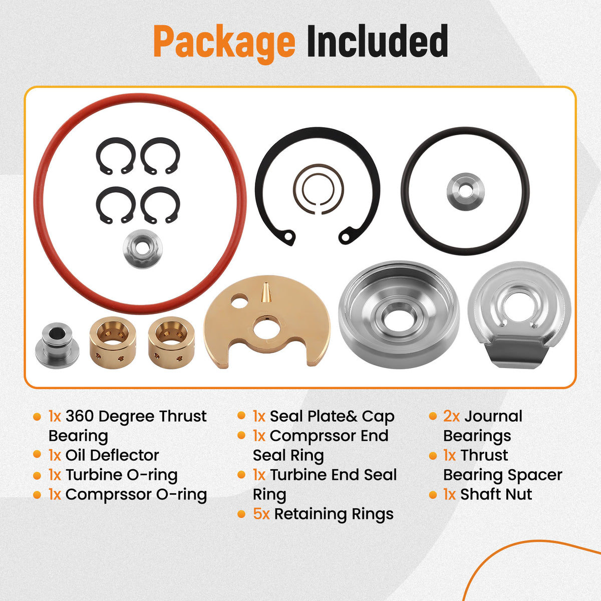 Turbo Rebuild Repair Kit compatible For Hyundai Santa Fe 2.2 CRDi D4EB 2.0L 2006 - 2012