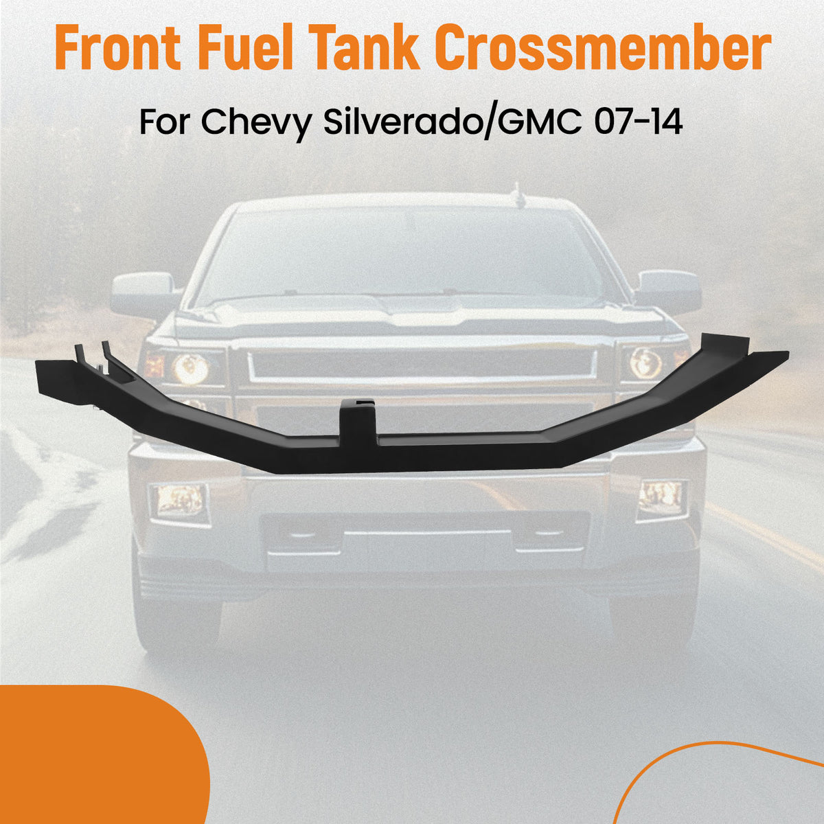 Front Fuel Tank Crossmember compatible For Chevy Silverado GMC Sierra 1500 RegularCab 07-14