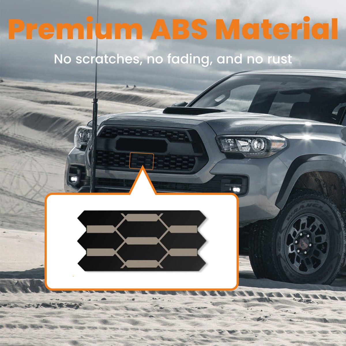 Front Bumper Grille Mesh Grill compatible For Toyota Tacoma 2016-2023 Matte Black