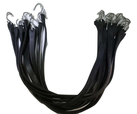 15", 21" and 31"Rubber Tarp Straps w/ Crimped S Hooks (20) of Each | 60 PACK