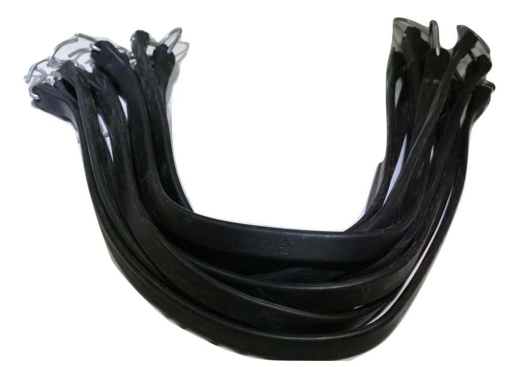 15 Inch Rubber Tarp Straps w/ Crimped S Hooks | 20 PACK