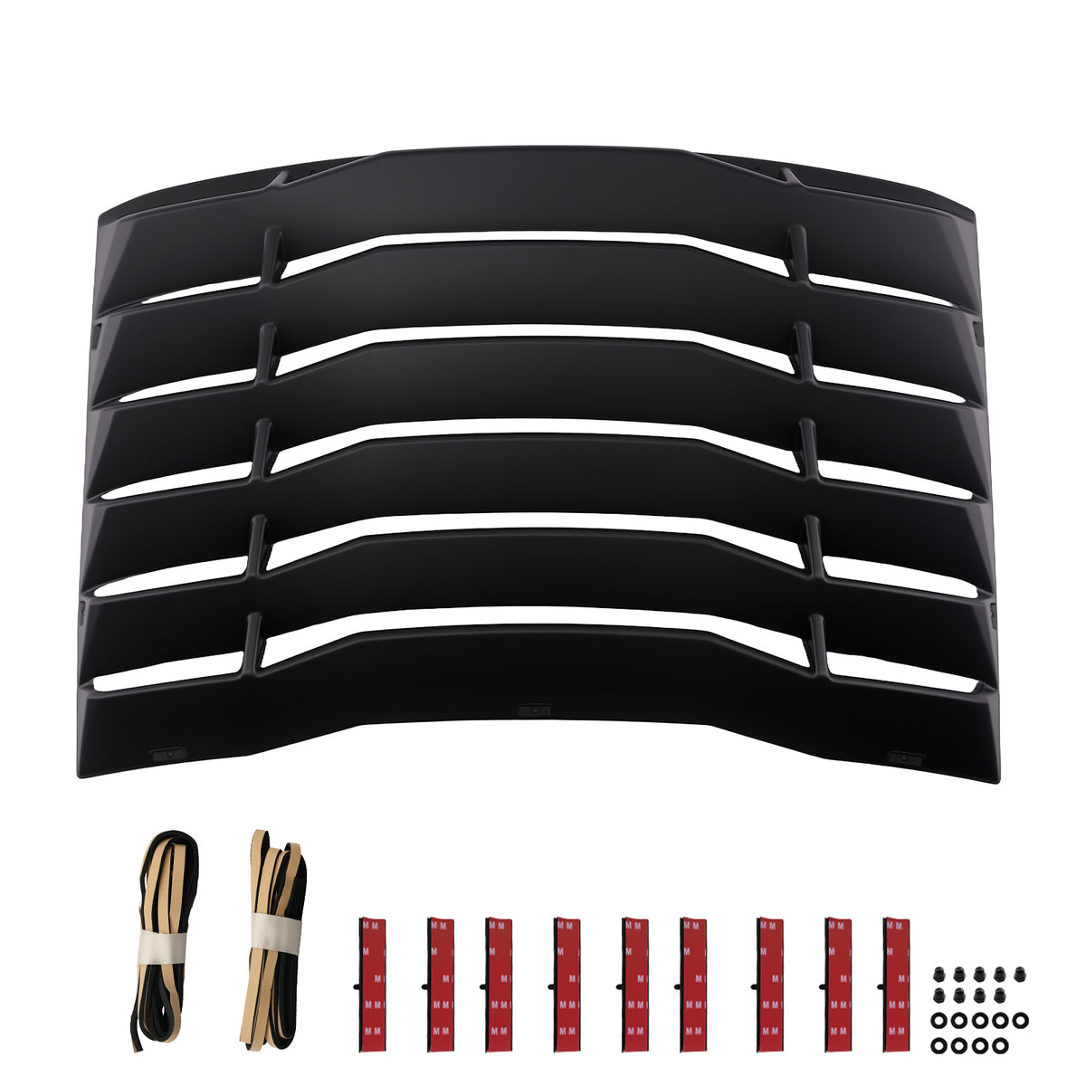 Black Rear Louver compatible For Chevrolet Camaro 2016-2024 Window Sun Shade Plastic