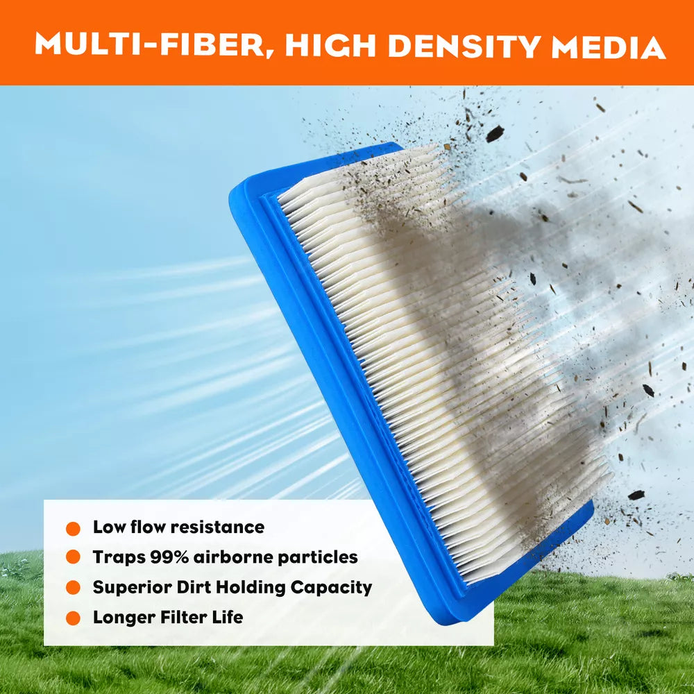 6Pcs Air Filter Lawn Mower Filters for Briggs & Stratton 491588 491588S 399959