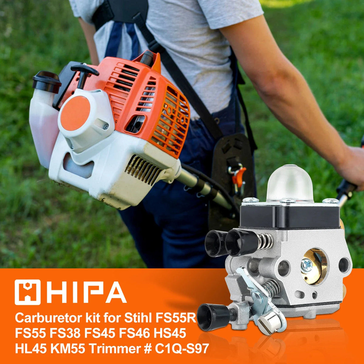 1set Hipa 4137 120 0606 Carburetor Kit, For Stihl FH75 FR85 FR85T FS75 FS80 FS85 Brushcutters FC75 Edgers HL75 HL75 K Hedge Trimmers