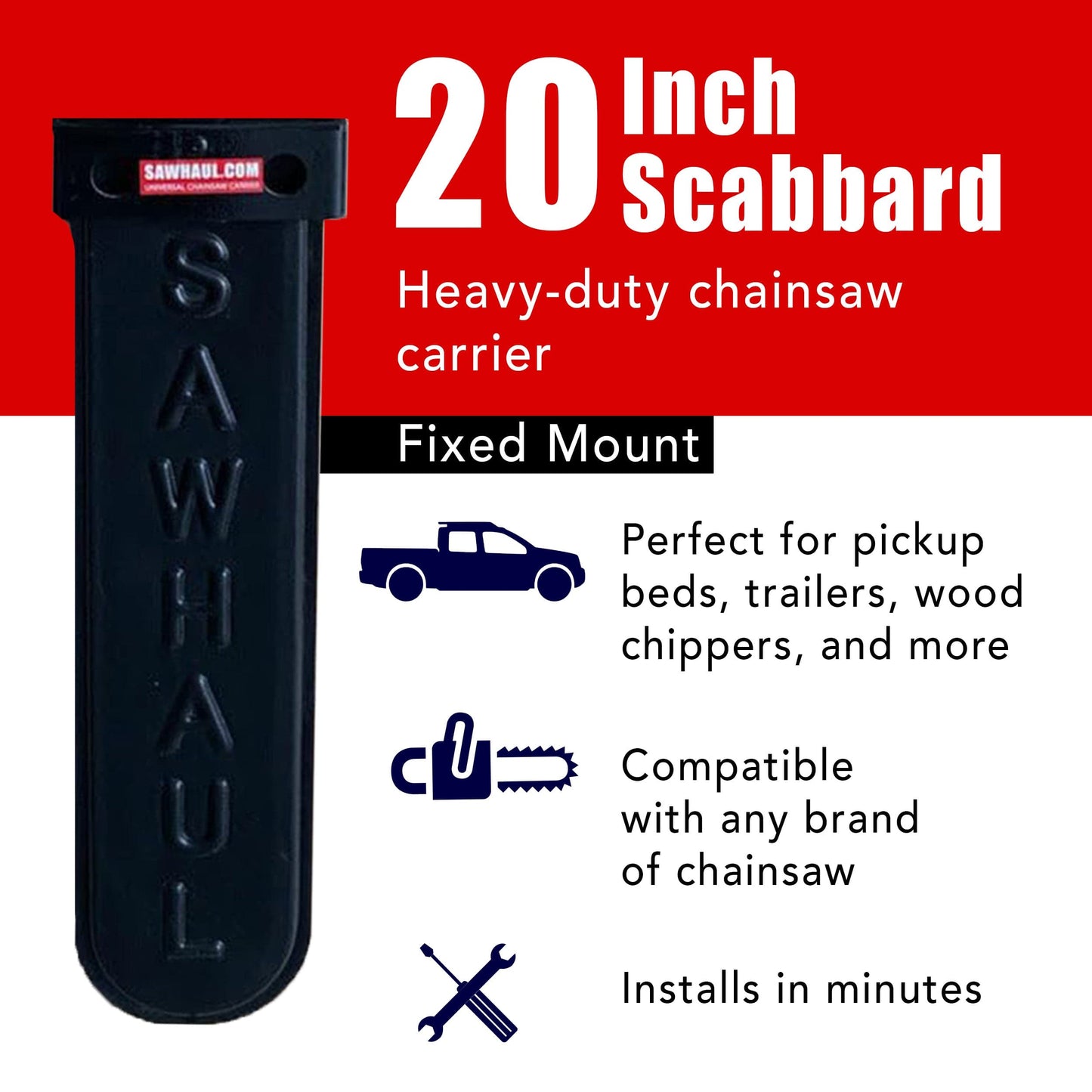 SawHaul Fixed Mount Base Kit with Pro Grade Scabbard