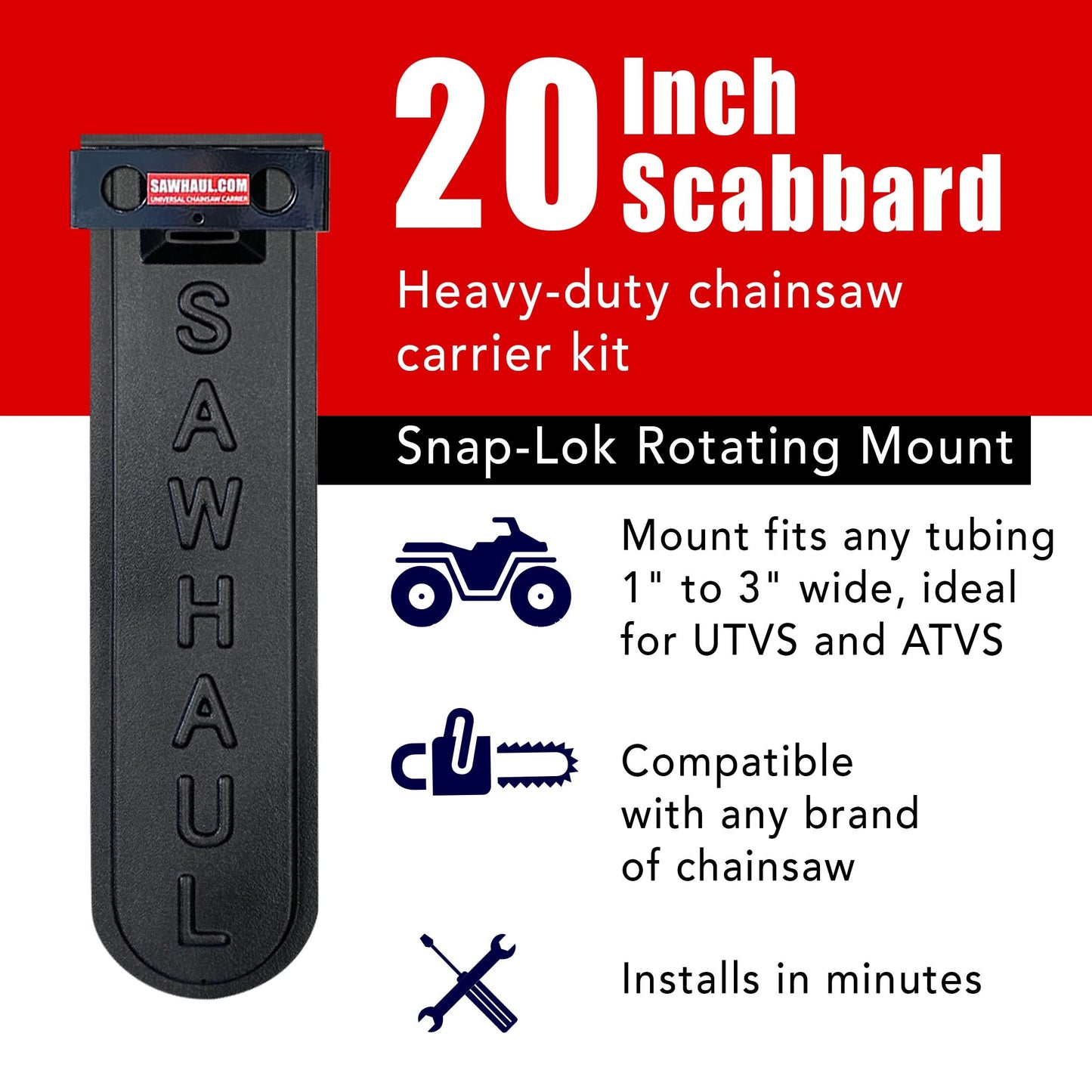 SawHaul Snap-Lok Rotating Mount for Tubing and ROPS