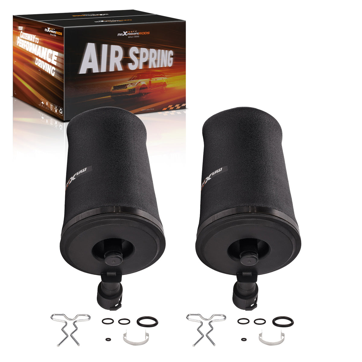 Pair Air Shock Suspension Bag Rear Left Right compatible For Lincoln Town Car 1989 - 2010