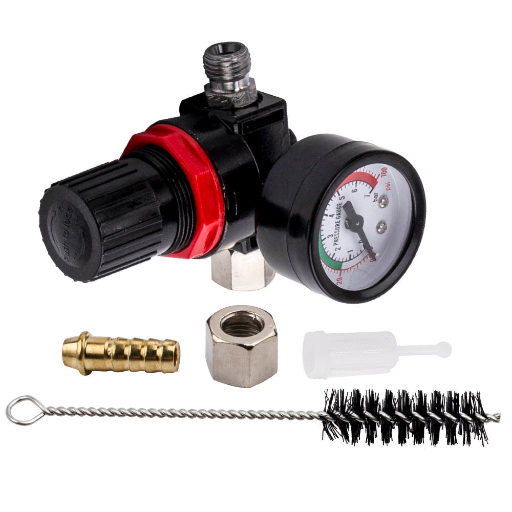 2.5mm Tip HVLP Paint Air Spray Gun Kit Gravity Feed Car Primer Gauge Protable