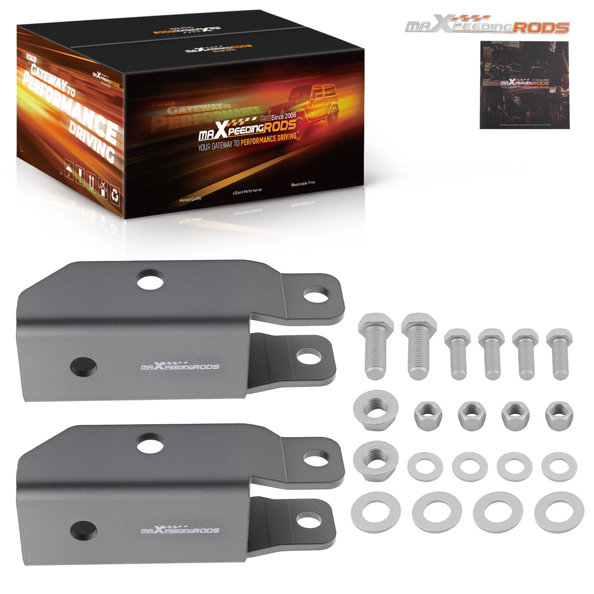 Lowering Extensions Rear Shock compatible For Ford F150 1997-2003 Steel 5mm Hardware