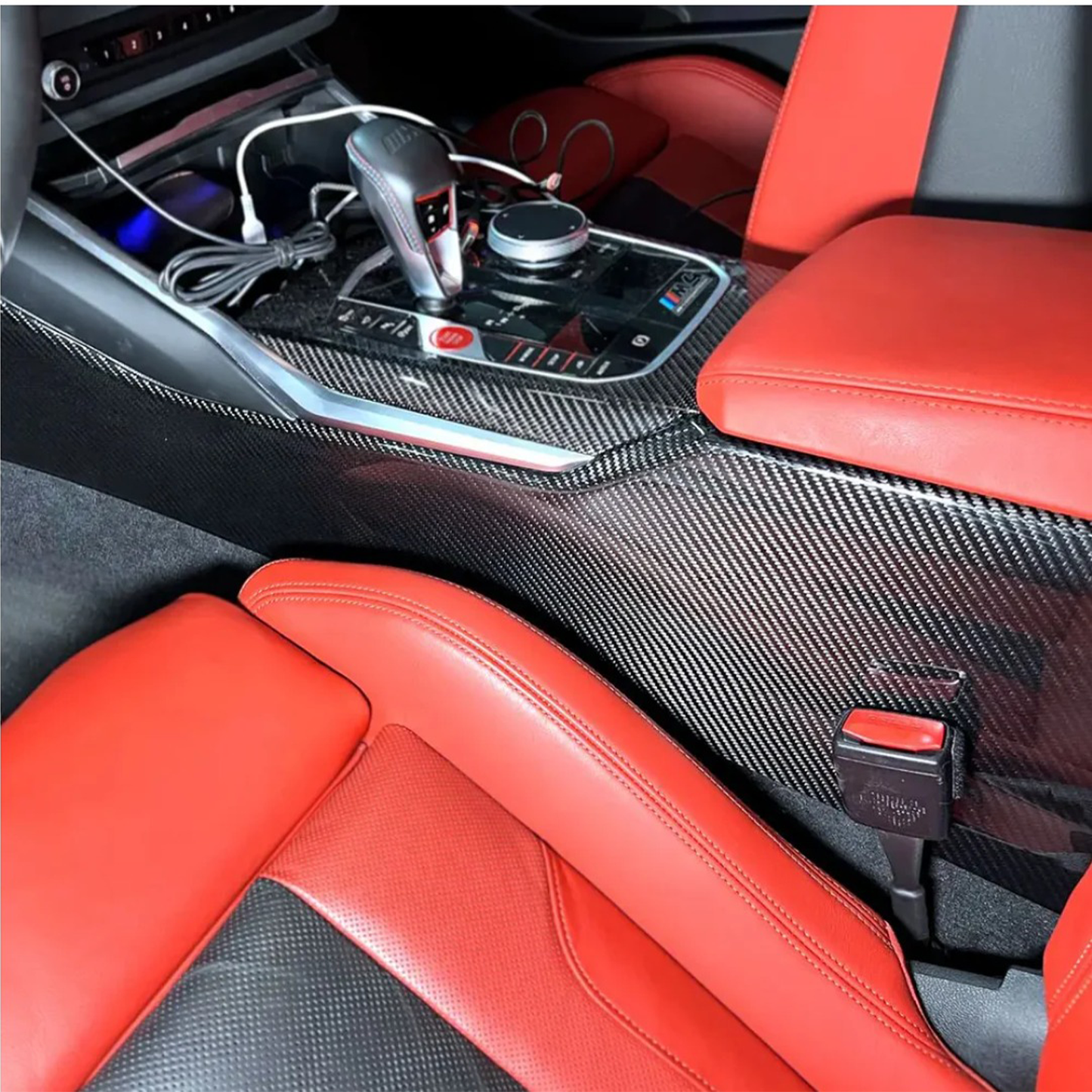 Carbon Fiber Center Console Cover for BMW G80 G81 M3 G82 G83 M4 G87 M2