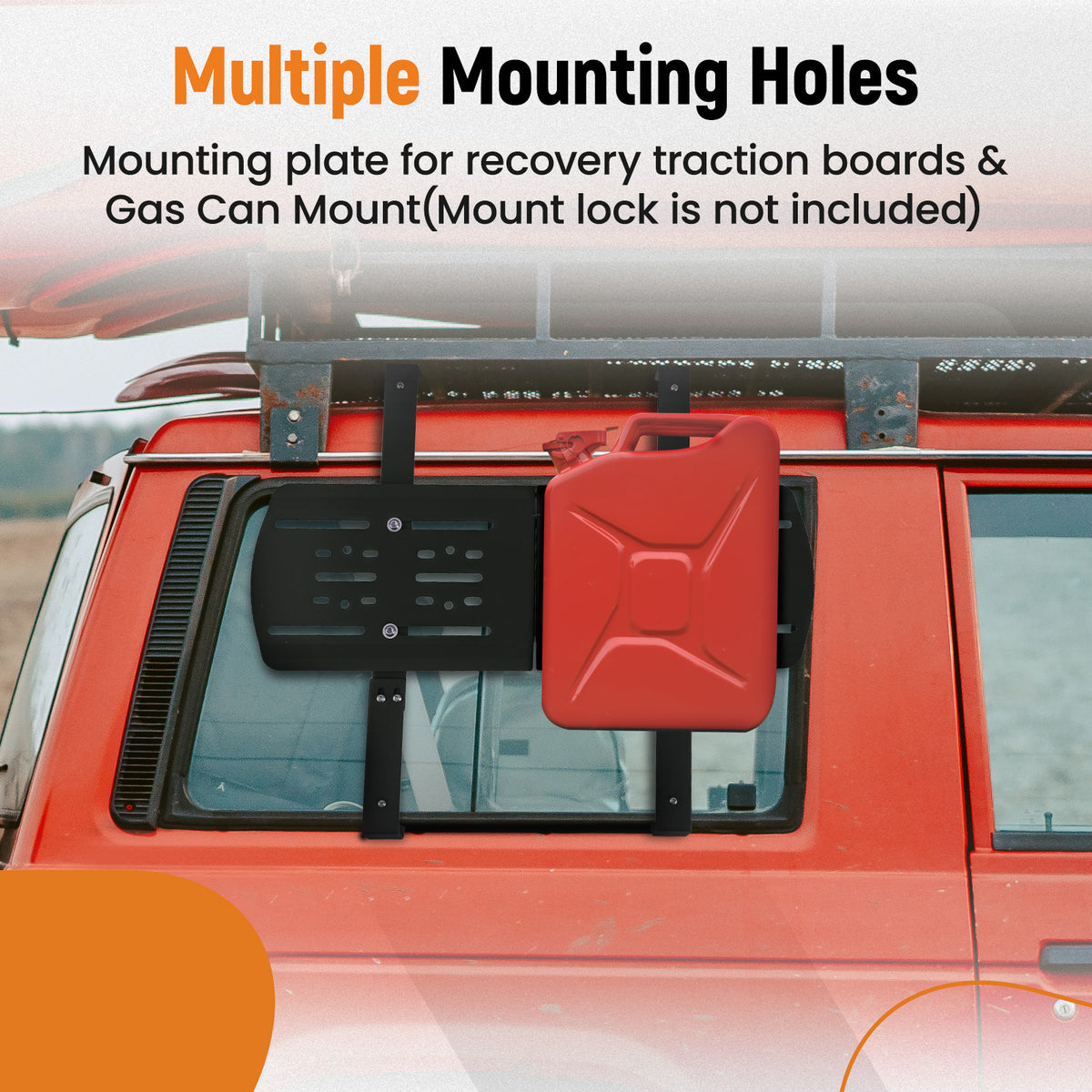 Gas Can Mount System compatible For Jeep Wrangler JL Hard Top 2018-2024 Side Window Storage