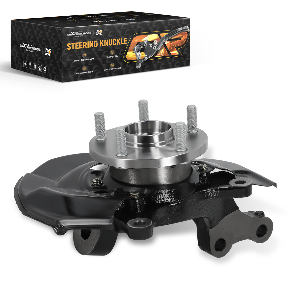 Front Right Steering Knuckle Wheel Hub Bearing compatible For Toyota Camry 2007 - 2009 3.5L