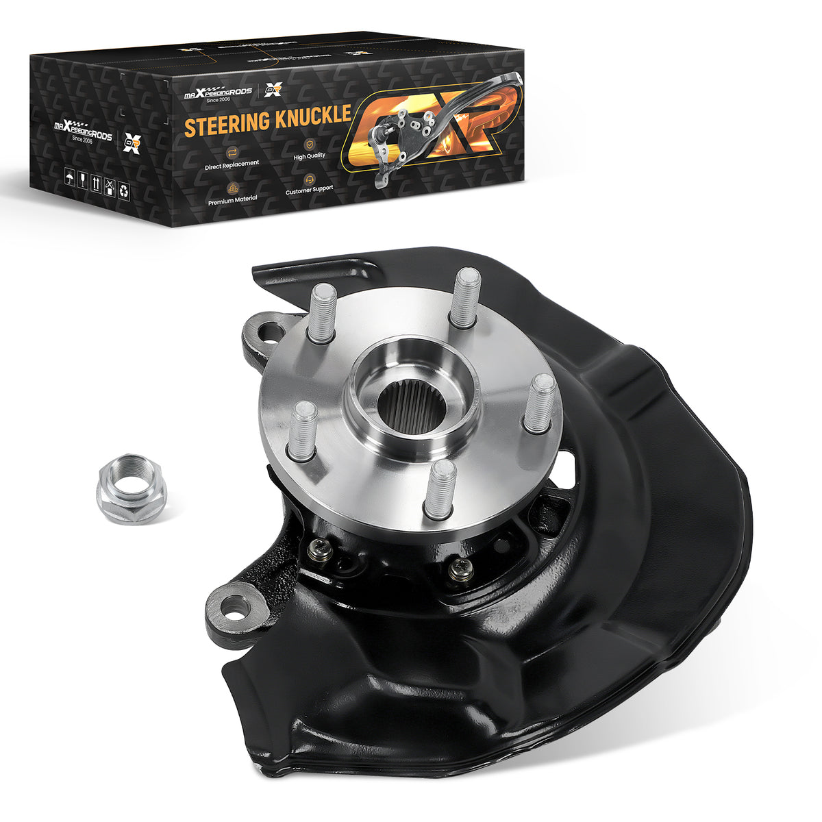 1x Front Steering KnuckleWheel Hub Bearing compatible For Lexus ES350 686261 07 - 2012