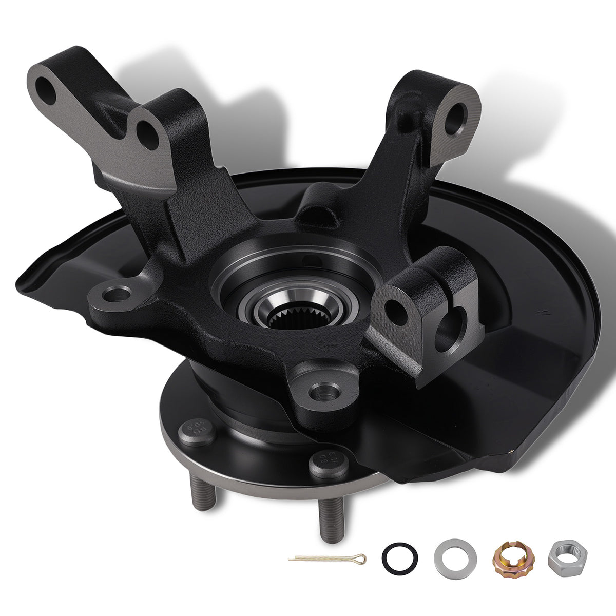 Front Right Steering Knuckle+Wheel Bearing Hub Assembly compatible For Jeep 7-17 compatible For Dodge 7-12