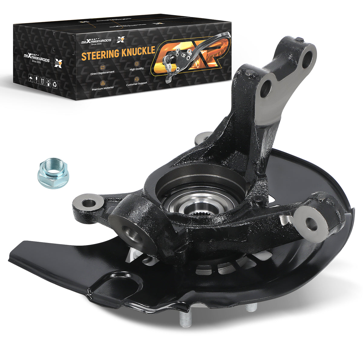 Front Right Knuckle Wheel Hub Bearing Compatible For Toyota Highlande Base Limited Sport2004-2007
