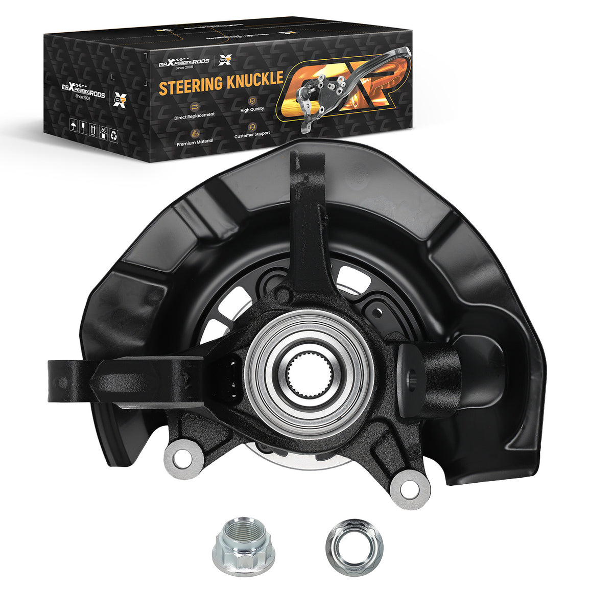 Front KnuckleHub Bearing compatible For Toyota Sienna 2004-2010 Passenger 698-428