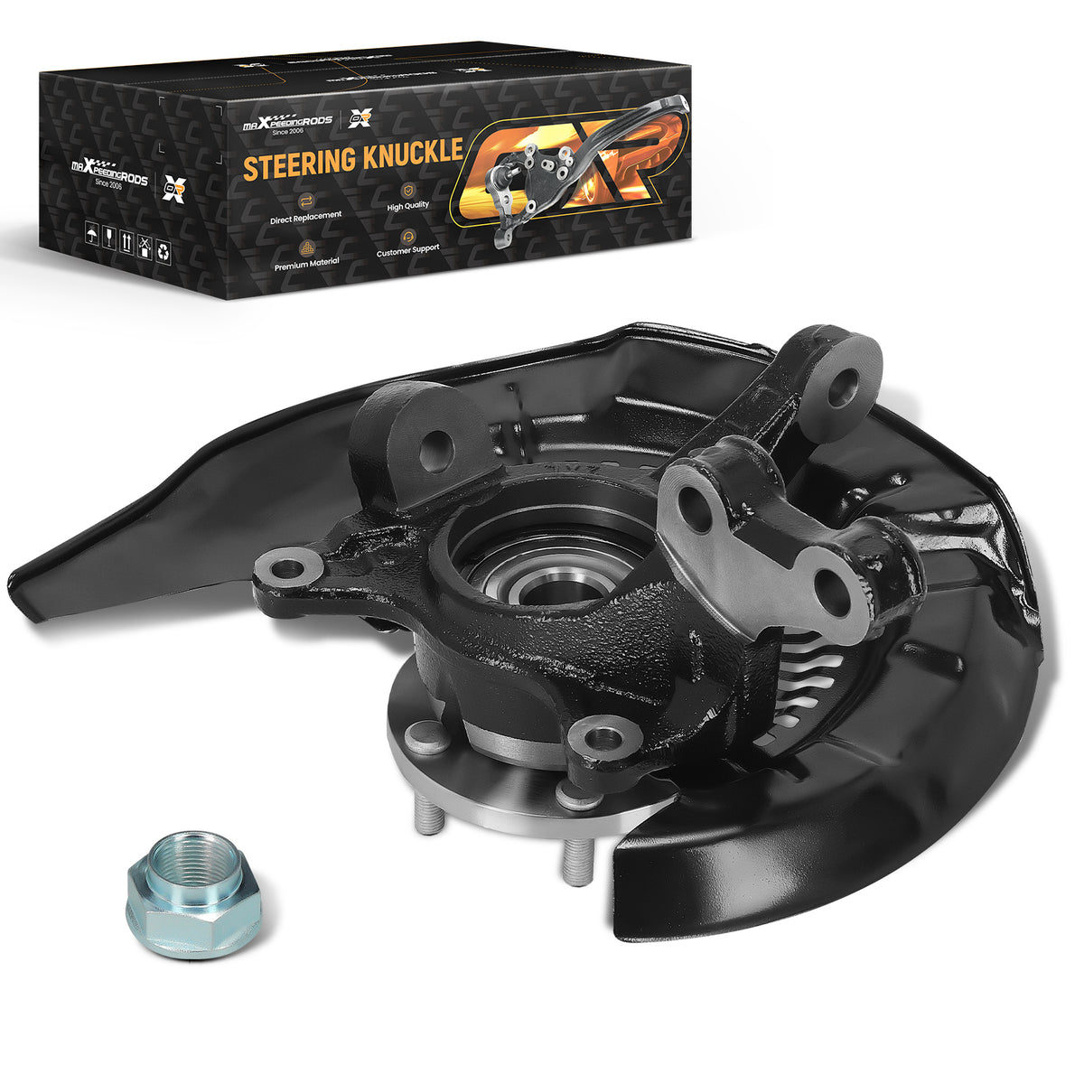 Front Left Knuckle Wheel Hub Bearing compatible For Toyota Highlander 2014-2017 698-433