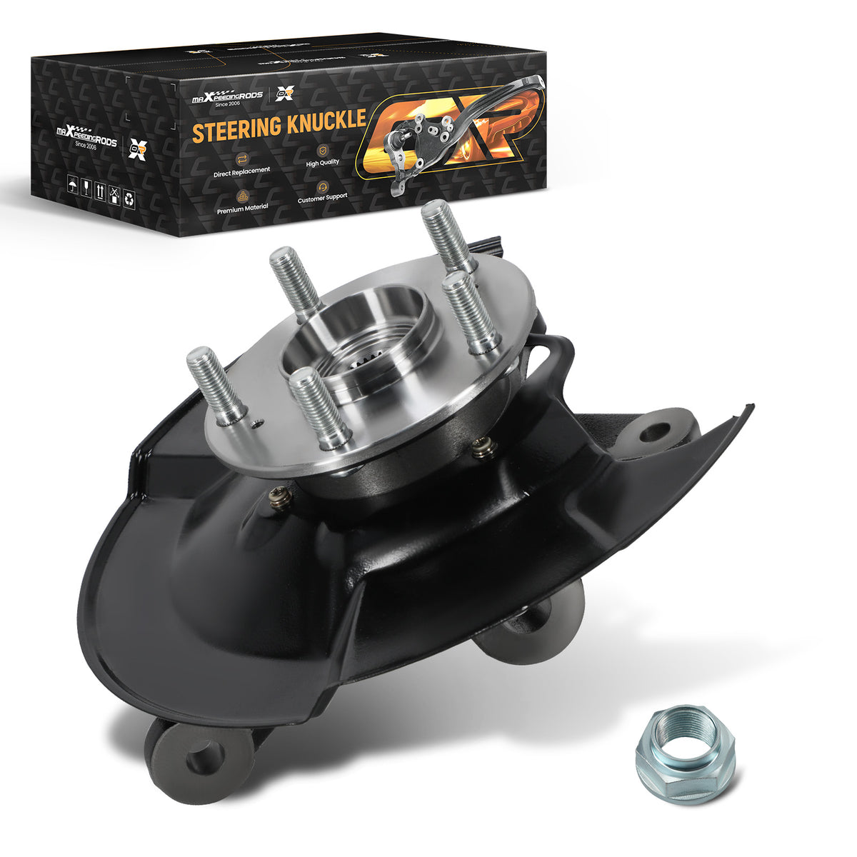 Wheel Bearing and Hub Assembly compatible For Honda Civic DX EX GX Hybrid LX 698-450 06-07