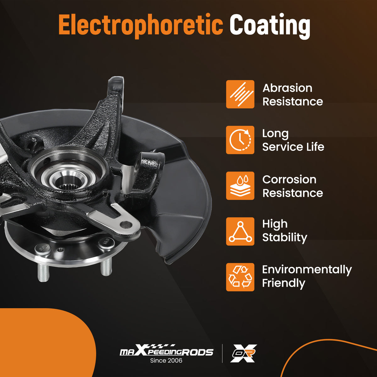Wheel Bearing and Hub Assembly compatible For Honda Civic DX EX GX Hybrid LX 698-450 06-07