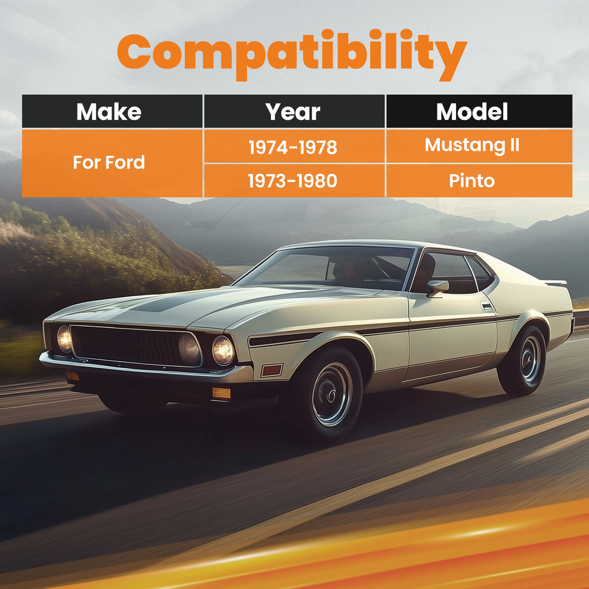 Front 2 Drop Spindles Pair compatible For Ford Mustang II Pinto 1974-1978