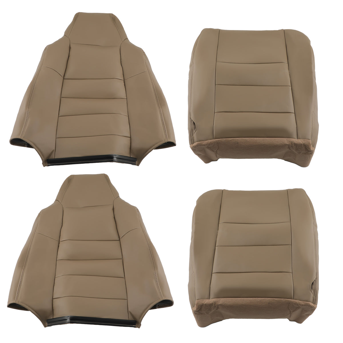 DriverPassenger compatible For Seat Cover Tan compatible For Ford F250 F350 compatible For Super Duty Lariat 2002-2007
