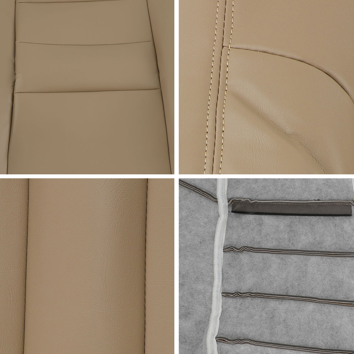 DriverPassenger compatible For Seat Cover Tan compatible For Ford F250 F350 compatible For Super Duty Lariat 2002-2007