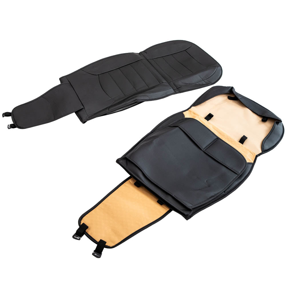 2Pcs Front 5-Compatible For Seat Leather compatible For Seat Cover Cushion compatible For Toyota Camry Corolla RAV4 Black