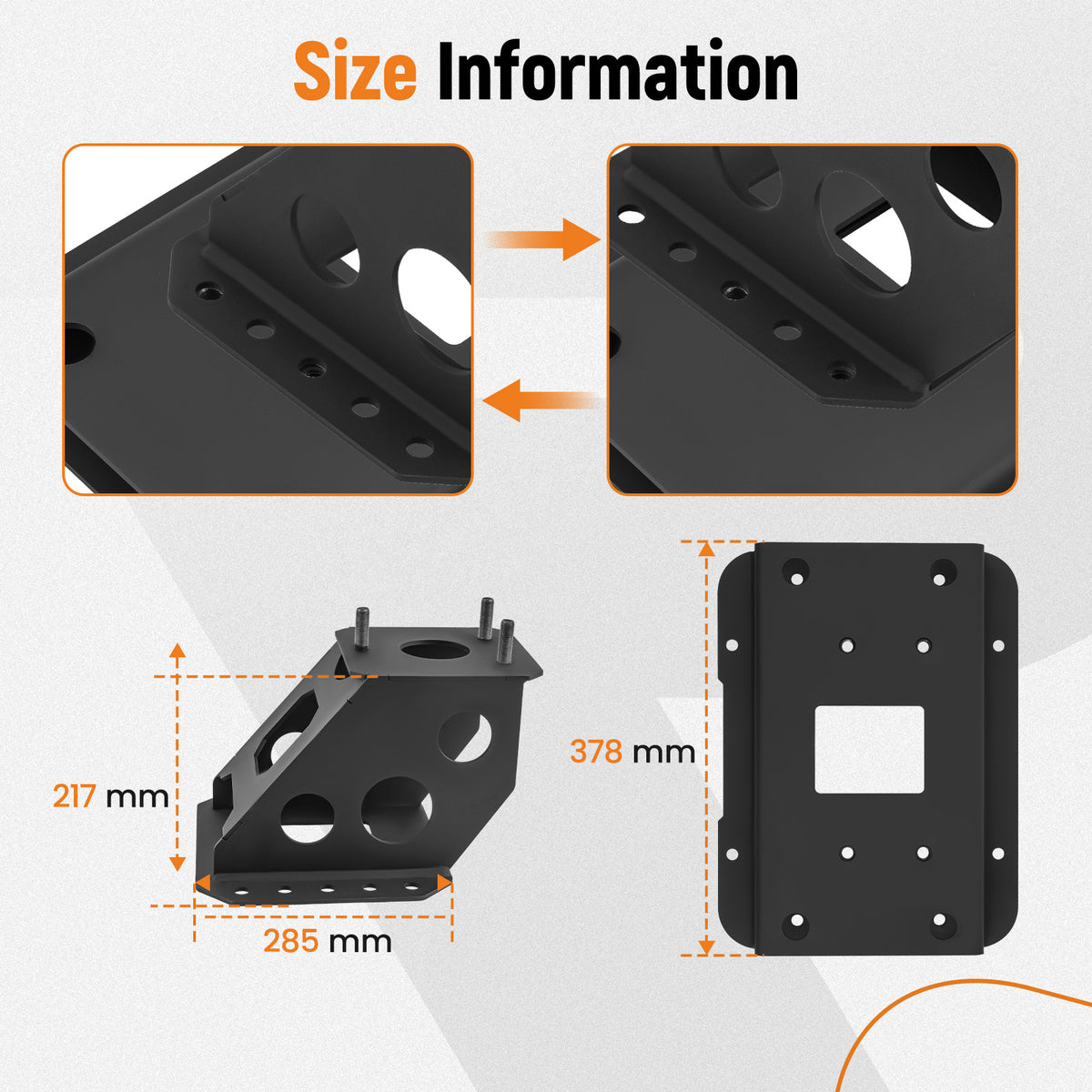 Spare Tire Carrier Steel compatible For Jeep Wrangler JK JKU Unlimited Adjustable 2007-2018