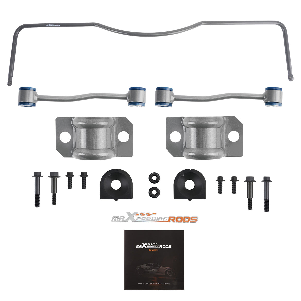 Rear Sway Bar Kit compatible For Jeep Grand Cherokee WJ 1999-2004 w/ LinksPoly Bushings