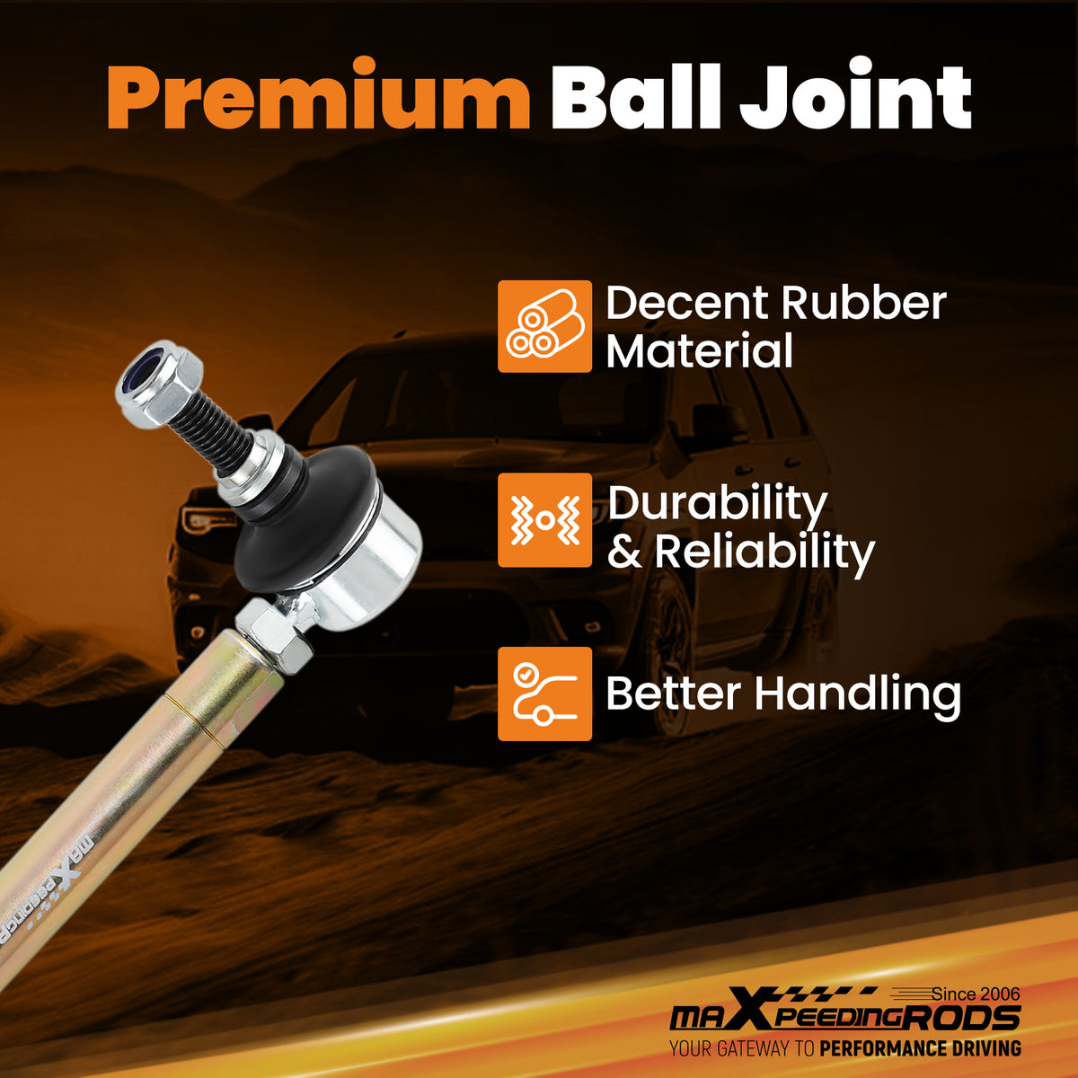 Heavy Duty Front Adjustable Sway Bar End Links compatible For BMW 3 Series E90/E91/E92/E93