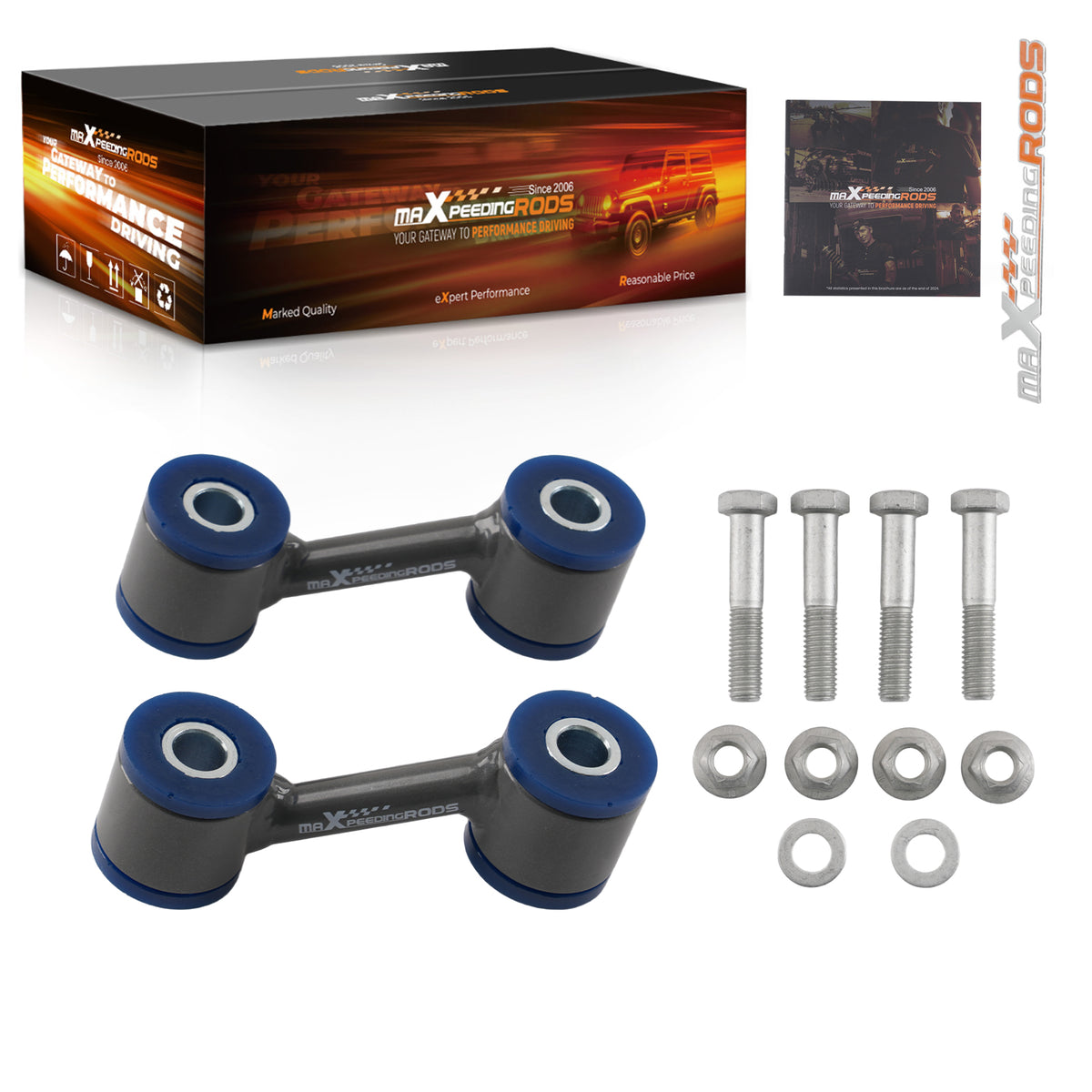 2PCS Front Sway Bar Link compatible For Nissan Titan 2004-2015 2017-2024 128mm 2-3 Lift