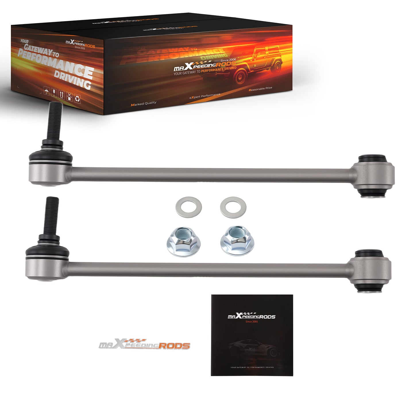 Front Stabilizer Bar End Link For 2007-2018 compatible For JEEP Wrangler JK JL with 1-2.5 lift