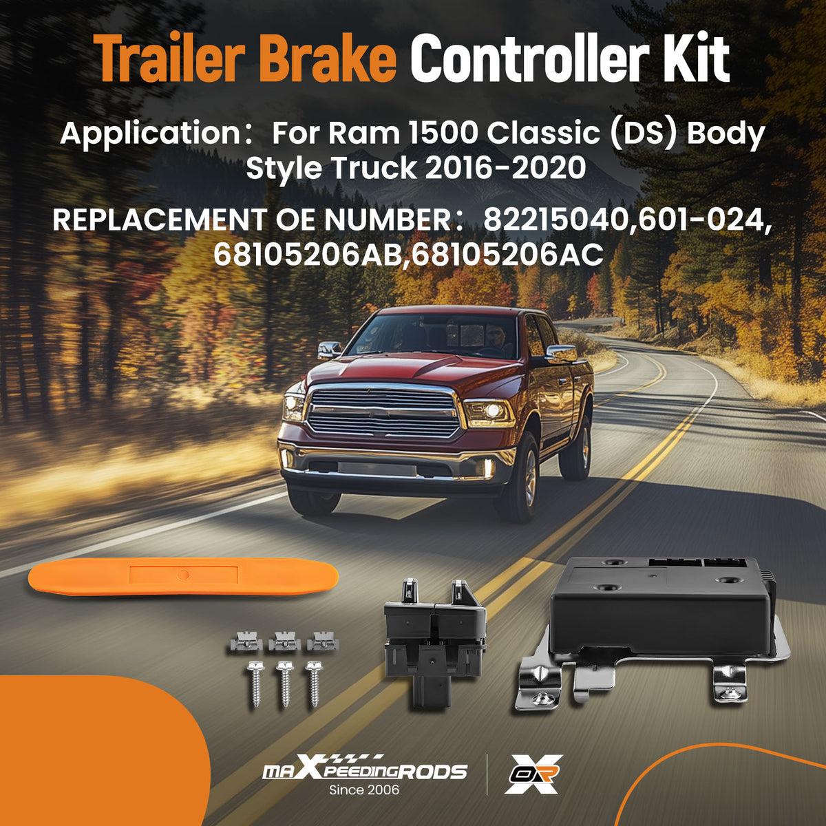 Trailer Brake Control Module compatible For Ram 1500 2500 3500 4500 5500 2016-2018 82215040