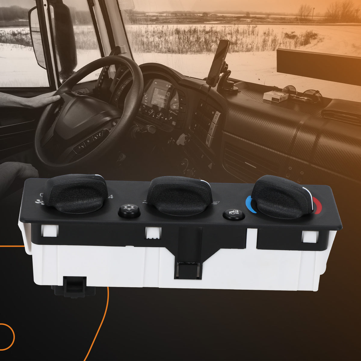 8+16 Pins A/C Heater Climate Control Module Panel Switch compatible For Peterbilt Truck