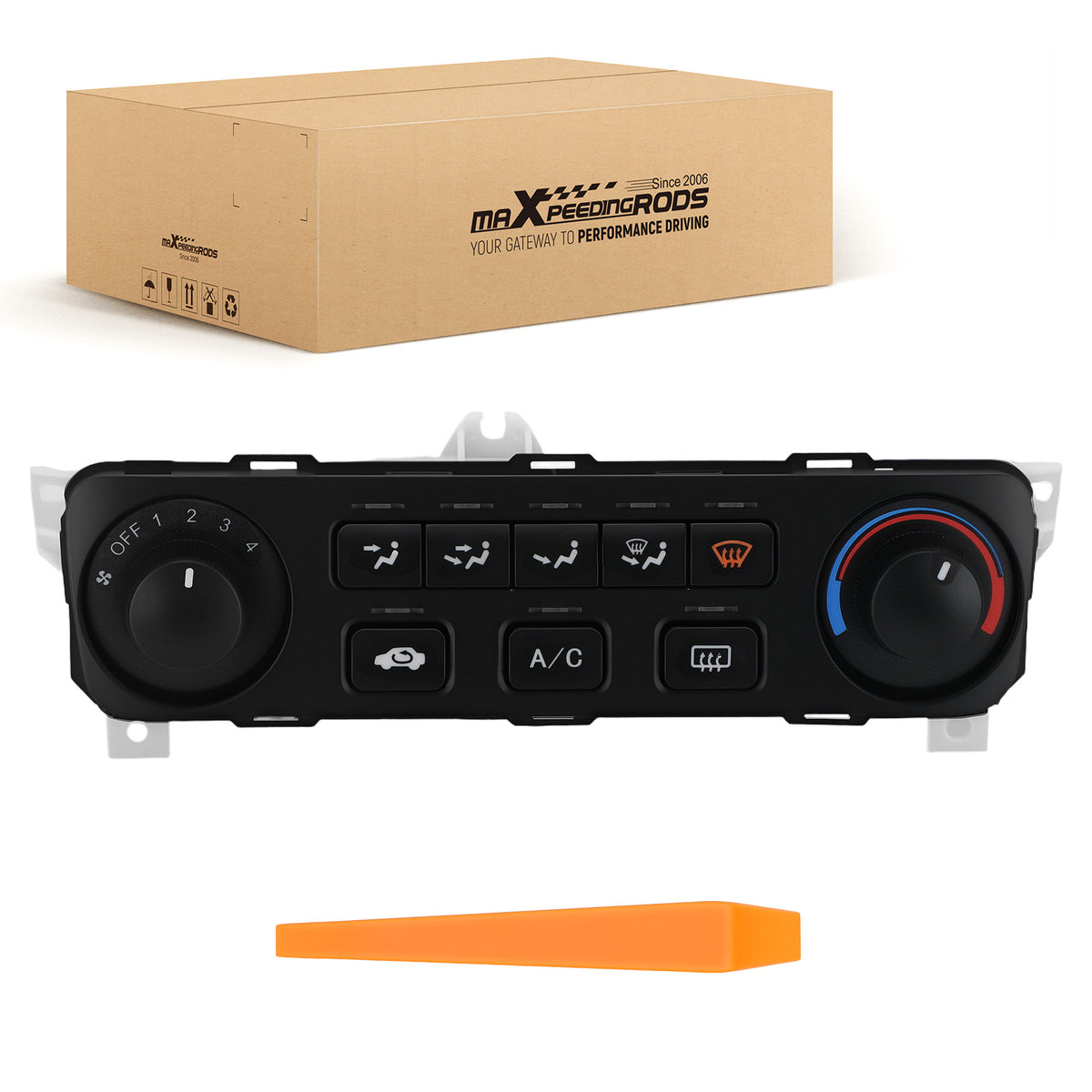 A/C Climate Panel Switch compatible For Honda Accord 2001 2002 79600-S84-A21ZA Front Black