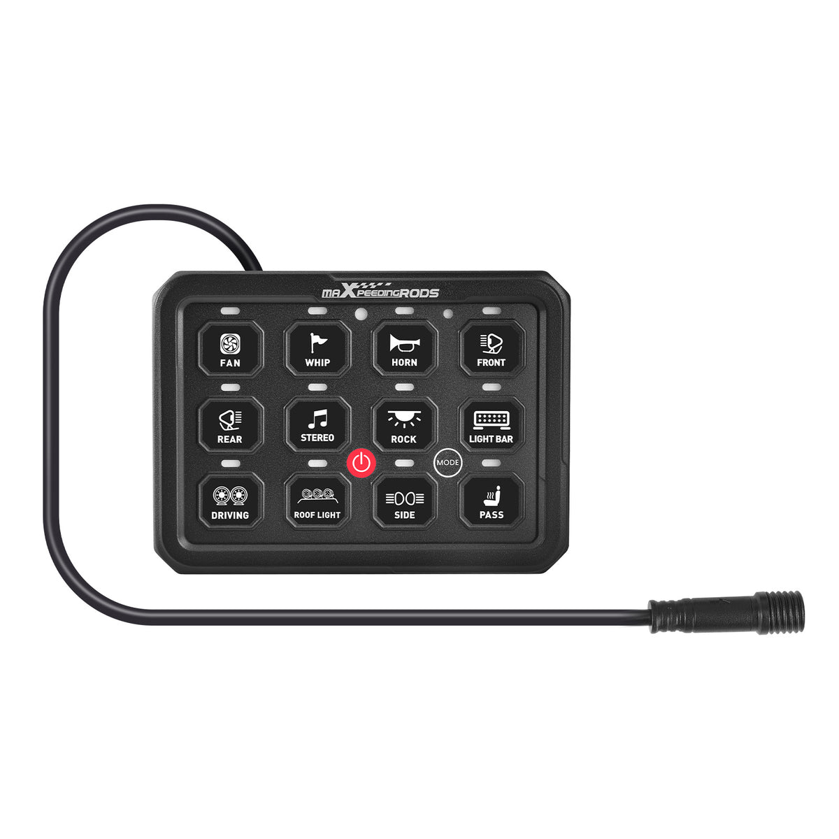 12 Gang Switch Panel Touch Control 80A For Car Truck UTV ATV Boat 12V-24V LED