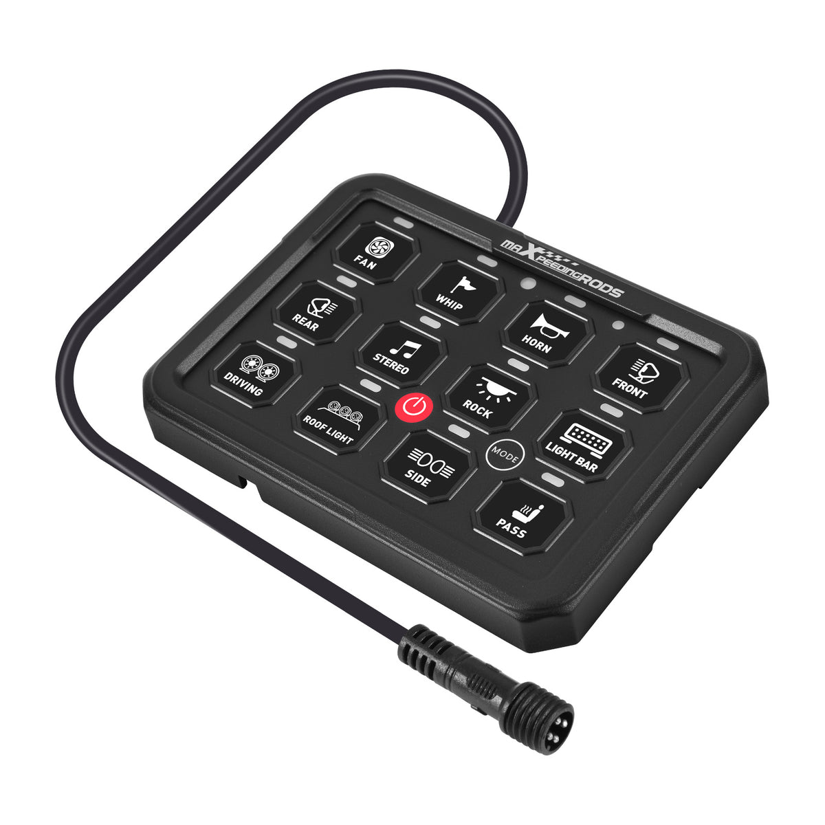 12 Gang Switch Panel Touch Control 80A For Car Truck UTV ATV Boat 12V-24V LED