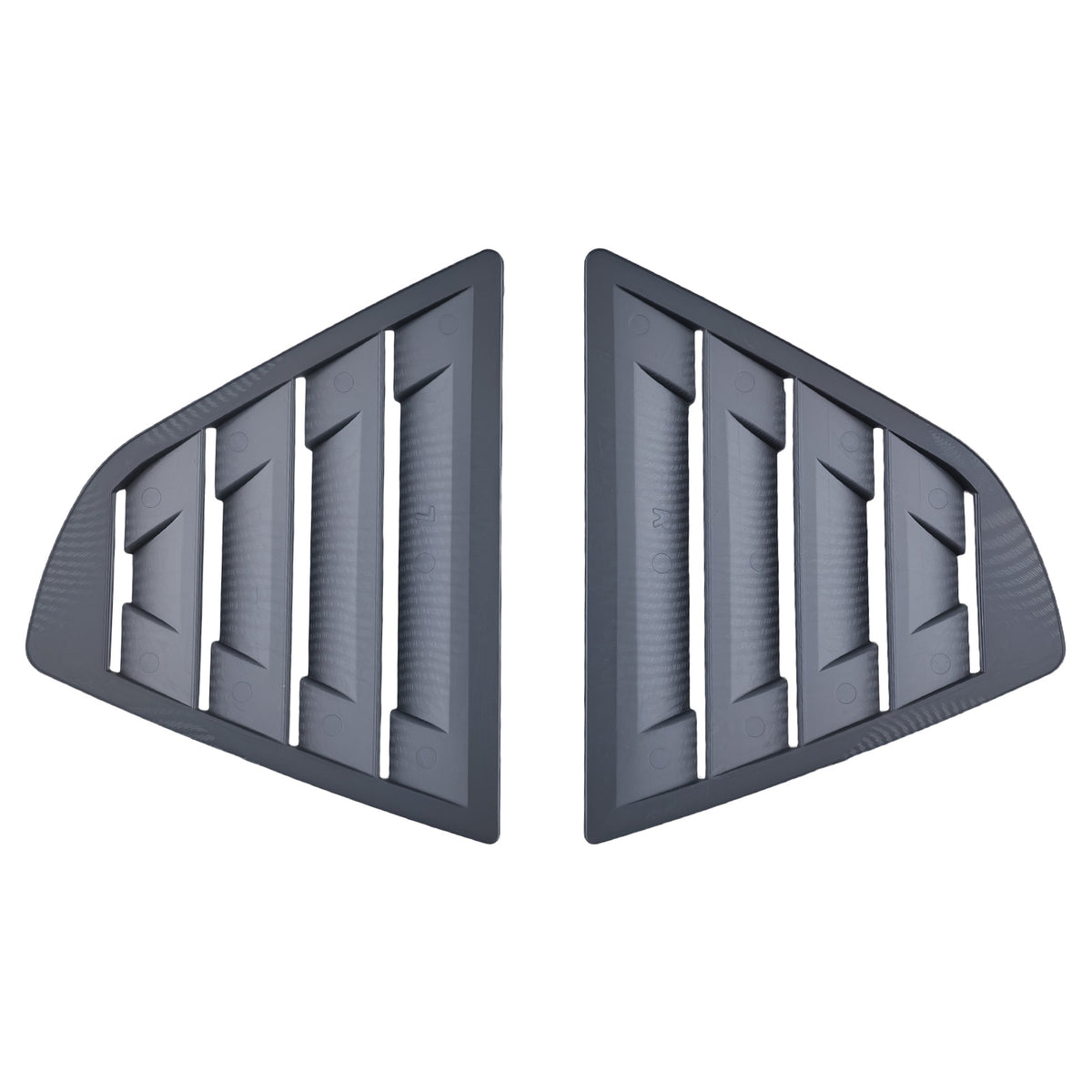 Carbon Fiber Look Quarter Window Louvers ABS compatible For Toyota Camry 2018-2024 Painted