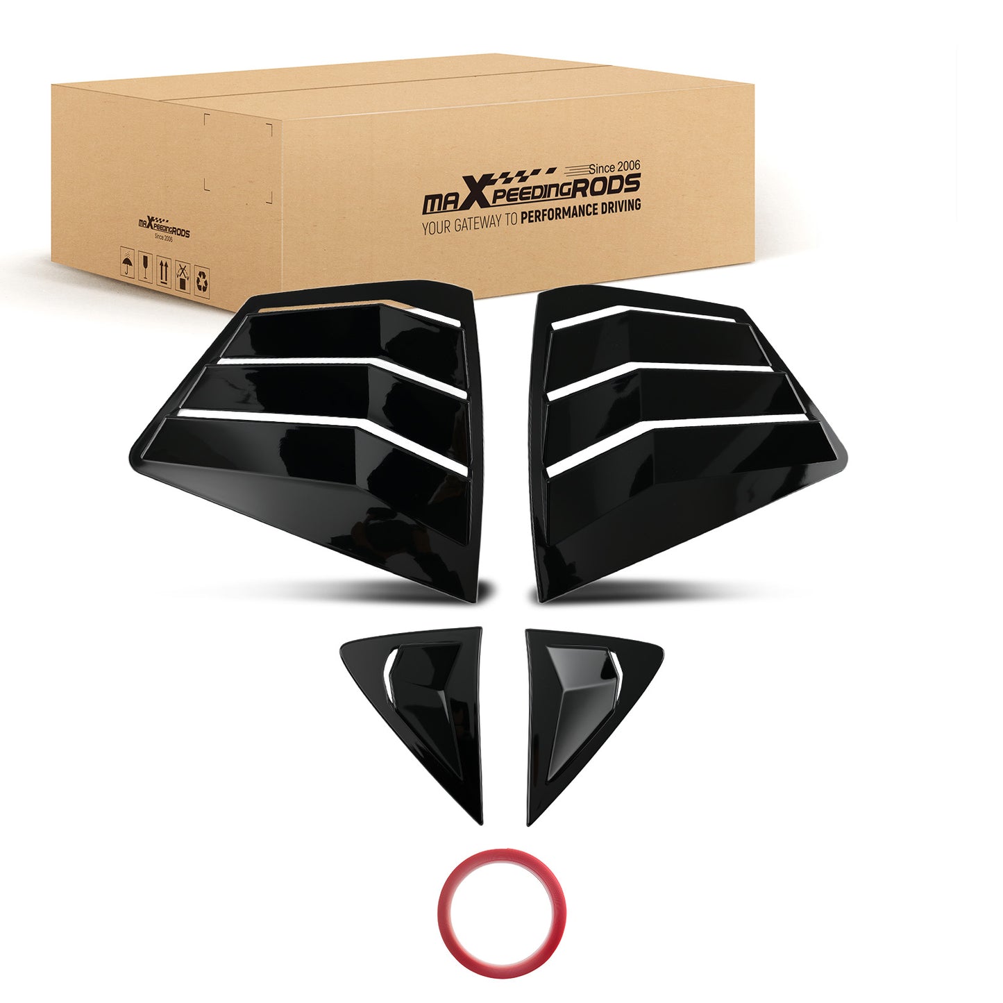 ABS Gloss Cover Sun Shade Cover Side Window Louvers compatible for Toyota Camry 2025+
